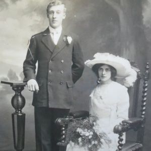 1913 Edwardian Wedding Photo 8.5 x 11"